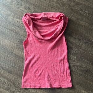 Michael Stars red semi sheer top